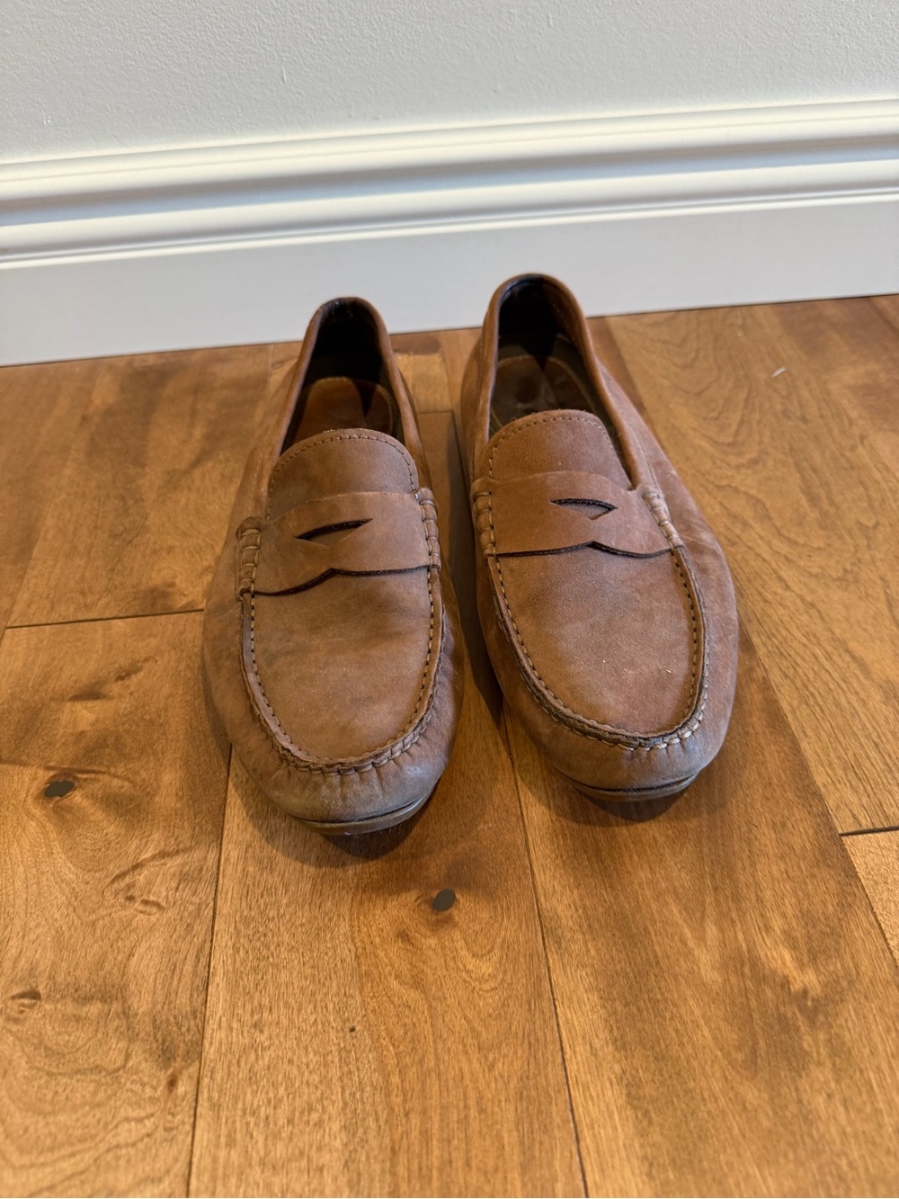 Clarks Brown Suede Penny Loafers